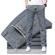 JOEONE Spring and Summer Thin Jeans Men's 2022 Spring and Autumn Korean Style Trendy Elastic Casual and Evergrande Small Straight Palm Pants Light Blue E9866 Summer Thin Light Blue E986 28