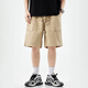 Mark Wafi Workwear Casual Shorts Herren trendy losen trendy Sommermitte-Pants Amerikaner Retro 5-Punkthosen Männer 1656 Khaki 28