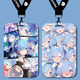 Canchirem peripheral card cover from scratch Another world life event cartoon school card factory card work card protection cover b15673 long lanyard + campus card cover