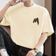 Kazuki Kuraishi Brand à tendance T-shirt à manches courtes en coton lourd pour hommes 2025 Nouveau t-shirt à demi-manche rond haut de gamme d'été pour hommes M09-694 Black S [80-100jin [Jin équivaut à 0,5 kg]]]
