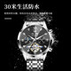 OLEVS (OLEVS) Switzerland certified top ten watches for men fully automatic mechanical watches for men's watches for men's luminous waterproof hollow men's watches for OLS6621 steel strip book black Free lettering Lifetime warranty