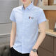 Hailan Home-Marke Vielseitige Sommer-Kurzärmel-Hemd für neue Herren, koreanische schlanke trendige Casual Shirt Herrenkleidung 829 Weiß M 90-105jin [Jin ist 0,5 kg]