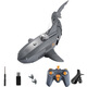Toys sous-marins Luluo sous l'eau avec caméra télécommande de Great White Shark Boat Whale Sous-marin Sous-marin électronique avec caméra Bleu et télécommande en or de baleine [avec pulvérisation d'eau + capacité de plongée Configuration standard officielle