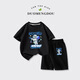 
BOE [Official Flagship] OCC boys short-sleeved T-shirt suit summer DAN13571 deep coffee + N13570K black 110 cm