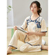 Calculate / Keen (Calculat / Keen) CK Pyjama à manches courtes pour femmes Set Summer Minage Tableau d'été Nouvelle Imitation de style chinois Vêtements de coton LZY9905 M (suggéré 75-95jin [Jin est égal à 0,5 kg]))