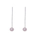 Pearl earrings ear wire Xin Mia 925 silver small ear wire women's freshwater pearl 2025 new trend white pearl ear wire 4mm