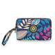 PSVORT CROSS-BRESTER FASHION ZIPPER Long portefeuille Clé Clé Sac à main portefeuille Portefeuille Mobile Phone Mobile Phonef Fabricant Y5516 Fleur bleue sans spécifications