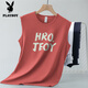 Playboy (Playboy) Модальный ледяной шелковый жилет мужской лето Тонкий прохладный прохладный сушная жилетка баскетбольная футболка без рукавов 086-695 Black- M