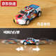 Alloy iron car pull-back toy car children's racing model car 17-year-old remote control steam tank boy 2 2-pack alloy car color and style random