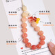 Red makeup Nuo Good Luck Lotus Rich Flower Bodhi Root Mobile Phone Chain High-End Lotus Beaded Pendant Wrist Phone Case Lanyard Women Q0140 Good Luck Lotus Rich Flower Yuelan 12mm