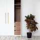 Poignée de porte armoire en laiton XMSJ Poirée de luxe Luxe simple moderne Tiroir d'armoire à trou en laiton Porte solide GBT12210