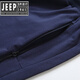 JEEP SPIRIT cotton sports cropped pants men's summer loose straight large size stretch breathable comfortable casual shorts 6169 black close M