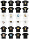 American Trendy Brand Human Makon Year Year Limited kurzärmelige Männer Paar Sommer Cartoon Tier T-Shirt Frauen Top 3886 Black S