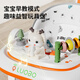 Radish ClassMate Infant y niño pequeño Walker Walker 2025 Nuevo empuje multifuncional para niños para bebés para niños puede ser plegable y lo más discreto de cuatro en la altura superior de color naranja [iluminación de música + empuje de placa de comedor]