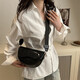 Bolsa pequeña para mujeres 2025 Summer Nuevo moderno Versátil Crossbody Bag de un hombro Bolsa de silla de montar en la parte superior del hombro 6249 Negro