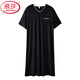 Langsha Men's Nightgown Summer New Style Modal Pyjamas Plus taille à manches courtes en V lâche peut être portée à l'extérieur avec des vêtements de grande taille SMH [844 Gris foncé] M