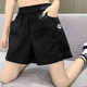 QXCSDFR hochwertige Wäsche Baumwollshorts für Frauen 2025 Sommer Neue vielseitige elastische Taille Frauenkleidung schlagende A-Linie-Weitbein-Shorts 6623 Pink 20 m suggerieren 90-1jin [Jin gleich 0,5 kg]