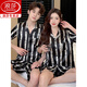 Langsha Pareja de seda de hielo Pajamas para mujeres en el verano Cardigans delgados de detección fría de los hombres delgados de altura corta para ropa para exteriores