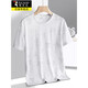 
Woodpecker short-sleeved T-shirt men's summer fashion new ice silk cool half-sleeved men's t-shirt loose sweat-absorbing and breathable top BJZ829 white XL about 125-140Jin [Jin equals 0.5 kg]