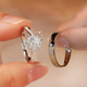 UOSU couple rings, simulated diamond rings, proposal ceremony, wedding props, simple and versatile, anniversary gift for girlfriend and wife, decorated with lifelong love, couple rings, living mouth, gift box
