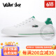Walker Shop休闲鞋男2025新款夏季透气冰丝速干布鞋时尚刺绣韩版潮流帆布鞋男 白绿 42