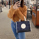 CoaCH (COACH) domestic spot coachDempsey22 Valentine's Day milk tea khaki 30 single-shoulder old-fashioned denim tote bag Dry rose pink small 22*20*11cm