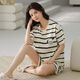 Зимний туман 100% Pure Cotton Pajama для женщин в летних шортах Short Shorts Thin Situe Student Cottlement Summer Casual Home Clothing Set набор шампанского цвета A9856 Shorts M Размер (80-100 джин [JIN равен 0,5 кг])