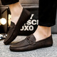 Lexi Beilu 2025 Doudou zapatos de cuero de moda para hombres zapatos de negocios casuales de cuero d826 marrón 39