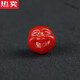 Dahemeng Hong Kong and Macao light luxury high-end quality raw mineral cherry red Nanhong accessories small barrel beads Buddha head separated beads lion awakening bracelet 1-Nanhong separated beads 12.3X7.5mm through hole