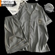 Modal Yunduo Cotton Men's Pajamas Summer 2025 Nuevo estudiante de secundaria de manga corta Color sólido Crepe Teen Home Clothing Set Yunduo Cotton 12532 2xl Altura 180, peso 150-175Jin [Jin equivale a 0.5 kg]