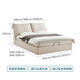 Lin's Home Double Bed Leather Master Bed Bedside Soft Bag Backrest Bed High-end Atmospheric 1.8m x 2m Bed PC835