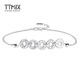 TTMIX Shiny Crushed Ice Five Emperors Money pt950 Platinum Bracelet New Chinese Style Platinum Bracelet Birthday Gift 6.52g 16+2cm