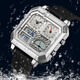 Lu Shizhe [Sommergeschenke] Watch Herrenmodentrend Koreanischer Schüler im koreanischen Stil Alarmuhr Waterdose Elektronik Uhr 6210 All Black [Geschenkbox + Batteriegeschenk]