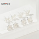Sanfu 925 silver lace garden earrings pair, elegant sweet jewelry accessories earrings 843738 9230 1 gram