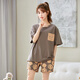 Calculate / Keen (Calculat / Keen) CK Pajamas pour femmes en été coton pur style mignon de style coréen étudiant à manches courtes courtes à manches courtes à manches courtes et à l'automne Summer GXT6630 L (recommandé 95-115jin [Jin est égal à 0,5 kg]))