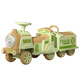 Le train du village de Shantoulin peut être contrôlé à distance pour la voiture électrique pour enfants pour hommes et femmes Toys à quatre roues voiture à deux places batterie électrique batterie rétro Jungle Green Single Single Drive + Front + Cabin Electric Drive