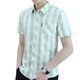 Hailan Home's brand plaid shirt men's short-sleeved summer casual handsome Korean style slim-fit trendy men's shirt 100 838 green 3XL 147-160Jin [Jin equals 0.5 kg]
