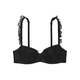 Victoria's Secret PINK Ruffled Strap Thin Paddy Bra Underwear Women's Summer 6CUK Black 65B 30B