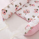 Fully cotton breathable and detachable portable crib mid-bed bionic baby nest baby pillow travel crib grey edge animal (no quilt) HDJ 50*85