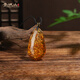 Qingcheng Mountain Natural Water Drop Flower Amber Pendant, Orphan, Same Style for Men and Women, Simple Autumn Necklace, Amber Pendant, Beeswax Gift, Flower Amber Water Drop Pendant, Orphan Product Has Expired