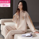 
Modal 2024 new pajamas for women in autumn and winter thickened cotton cotton air cotton mezzanine large size home clothing set MC15272 M pure cotton