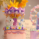 
Shantoulin Village compatible with Lego small particle carousel assembled building blocks toys children's series music box girls' gift 2093 coffee house + 695 particle gift color box