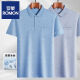 Romon Middle-Eding Men a los hombres Camiseta de manga corta Daddy Summer Polo delgado Camisa de hielo de mediana edad Media manga Viejo Man T Ice Silk-9855 Gray Real Pocket M 48/165
