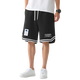 NASA GISS Sports Shorts Men's Summer Thin Casual Basketball Pants Teen Student Casual Crimp Pants Black XL