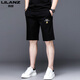 Lilang Men's informal Shorts Men's 2025 NUEVO SUMER SUMER ESTYLE VERSATILE VERSATILE Pantalones de cinco puntos de secado rápido Black 13067 M 165 (adecuado para el peso 90-120 Jin [Jin equivale a 0.5 kg])