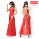 Frauen sexy Unterwäsche Pyjamas Rückenless Perspektive Langer Rock Drei-Punkte-Hosenträger Nachthemd transparent Sex Nacht Feuer Red Lady Hastend Dame Kurzrock 3884 L/XL große Größe 120-150jin [Jin gleich 0,5 kg] 164-178c