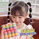 Children's cute hair band tied with buns and scalp bands for girls with high elasticity and no damage to hair ropes for girls with head ropes 5# light pink 32 pieces [Send the same box]