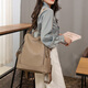 Känguru (Känguru) Echter Leder-Rucksack für Frauen 2024 Neue koreanische Version Vielseitige und modische weiche Lederbeutel Großkapazität Cowhide Dual-Purple Rucksack Trendy Khaki