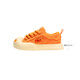 
Ouder smiler canvas shoes for women round toe ugly cute newbies shoes thick sole height and low top casual big toe shoes Orange soda 34