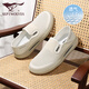 Sieben Wölfe Herrenschuhe Sommer-Mesh-Schuhe atmungsaktiv und Anti-Odor-Freizeitschuhe für Männer ein Fuß-Pedal-Schuhe weicher Sohle Non-Slip-Sportschuhe Weiß 9901 41